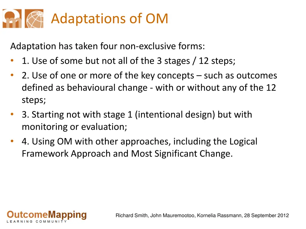 adaptations of om