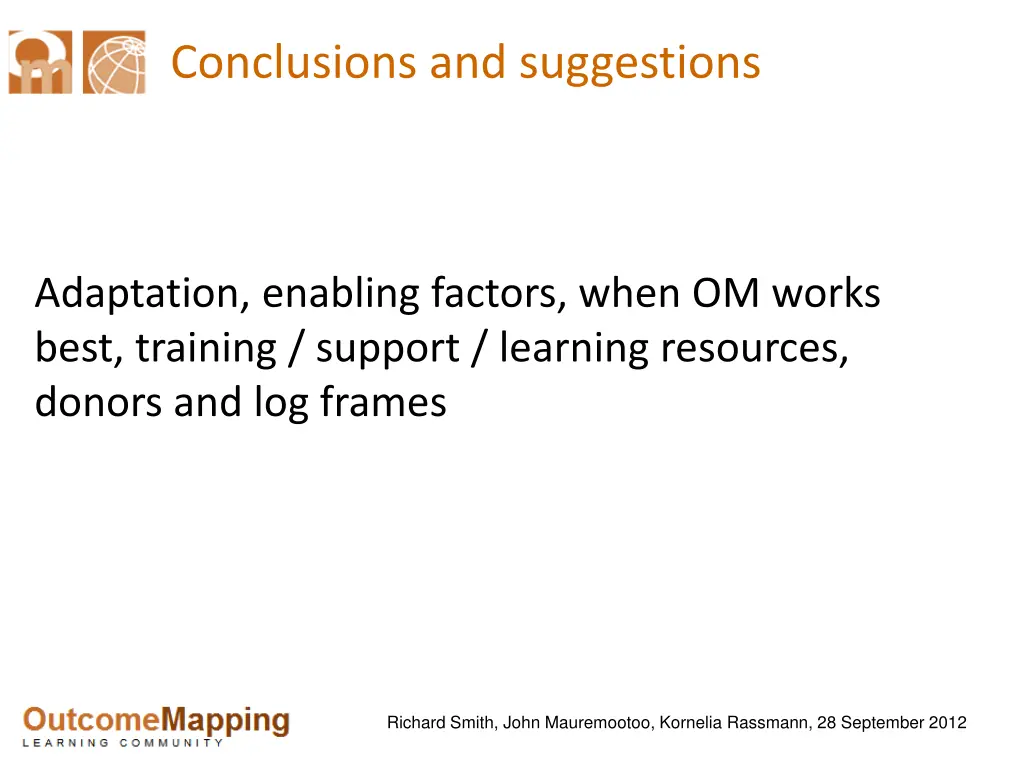 conclusions and suggestions