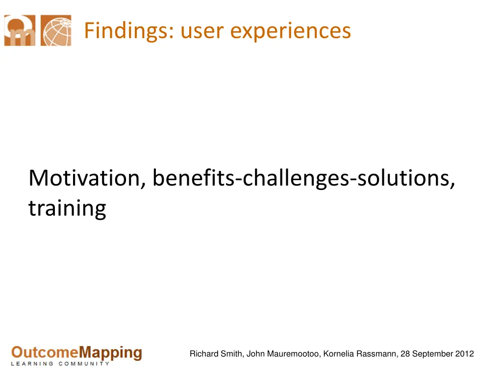 findings user experiences