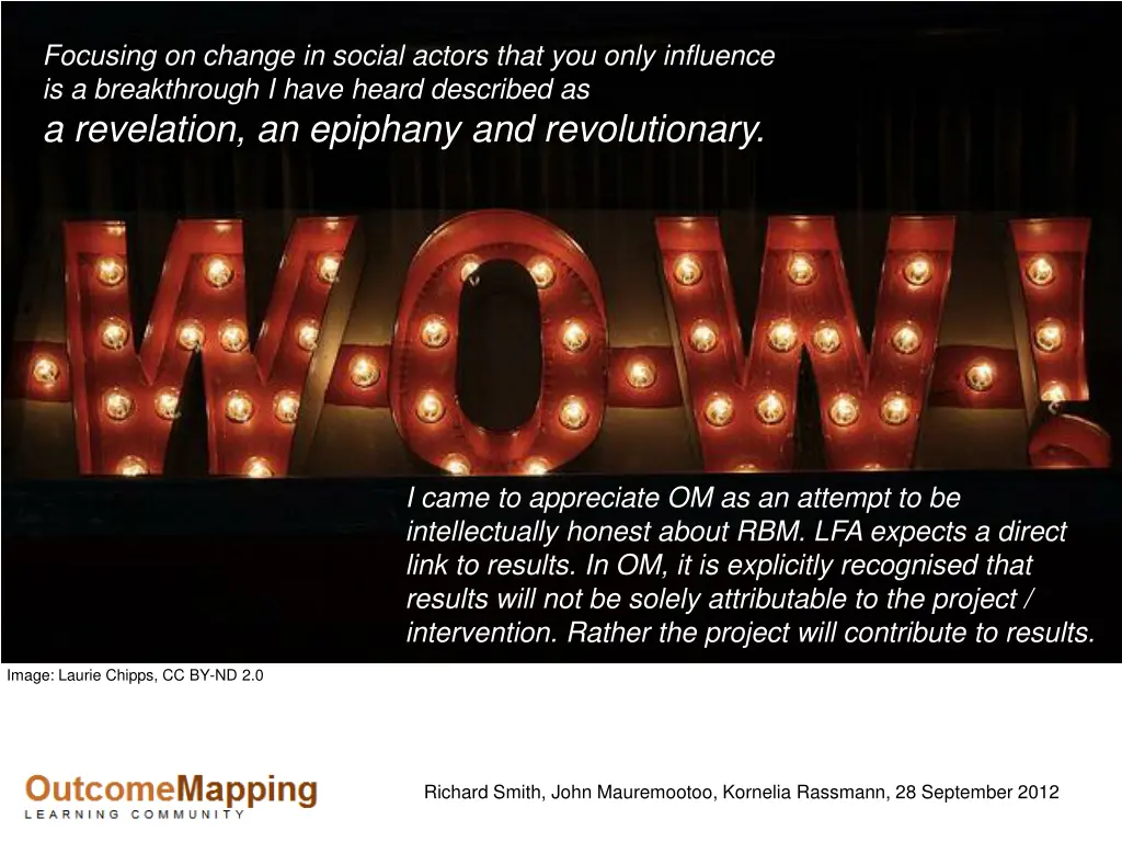 focusing on change in social actors that you only