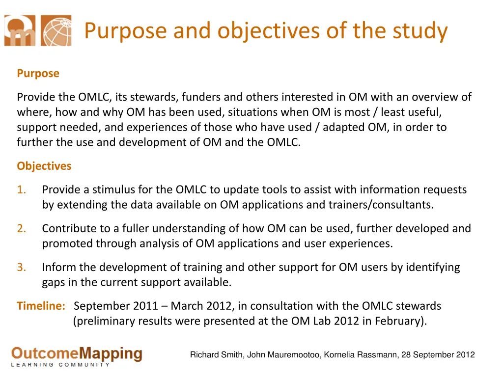 purpose and objectives of the study