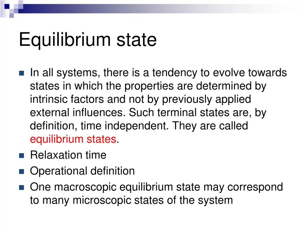 equilibrium state