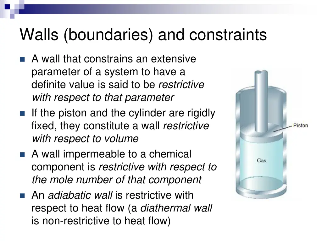 walls boundaries and constraints