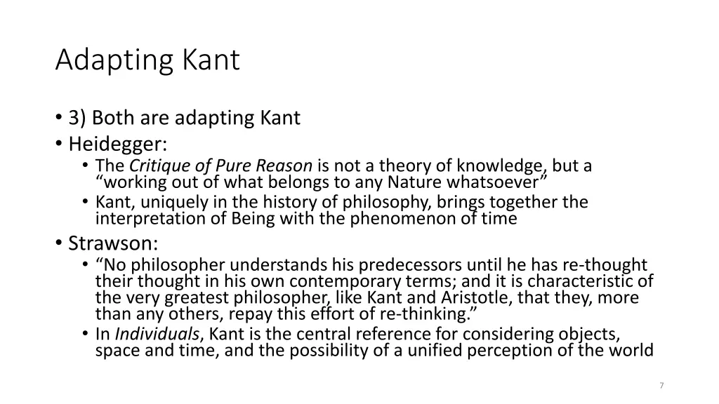 adapting kant