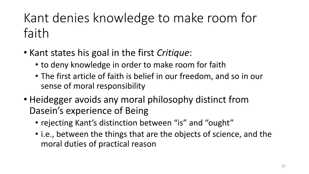 kant denies knowledge to make room for faith
