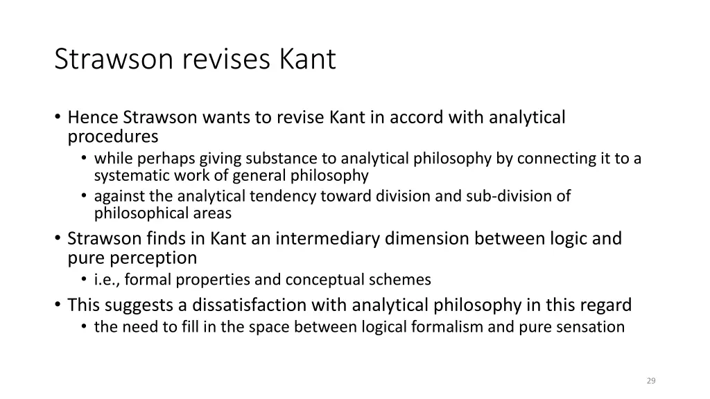 strawson revises kant