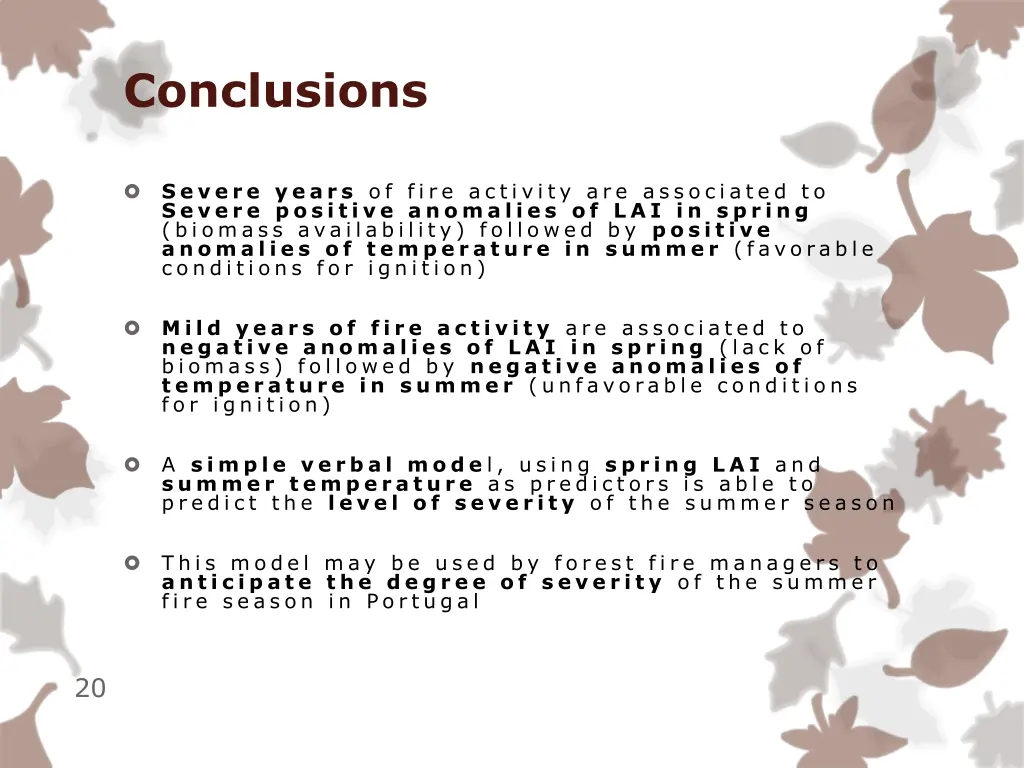 conclusions