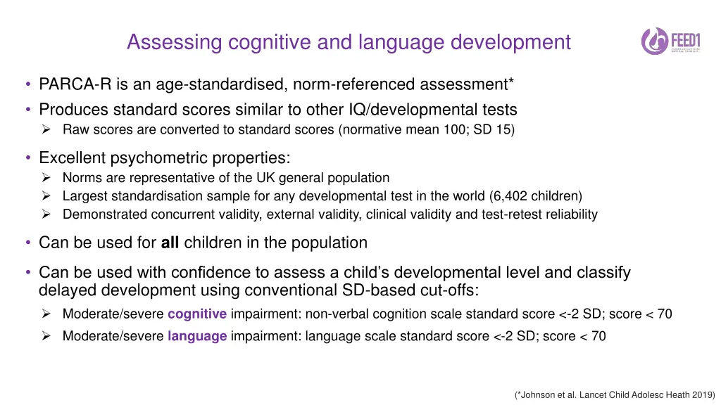 assessing cognitive and language development 1