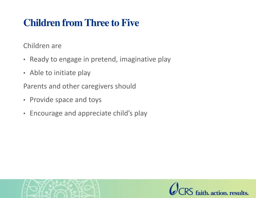 children from three to five