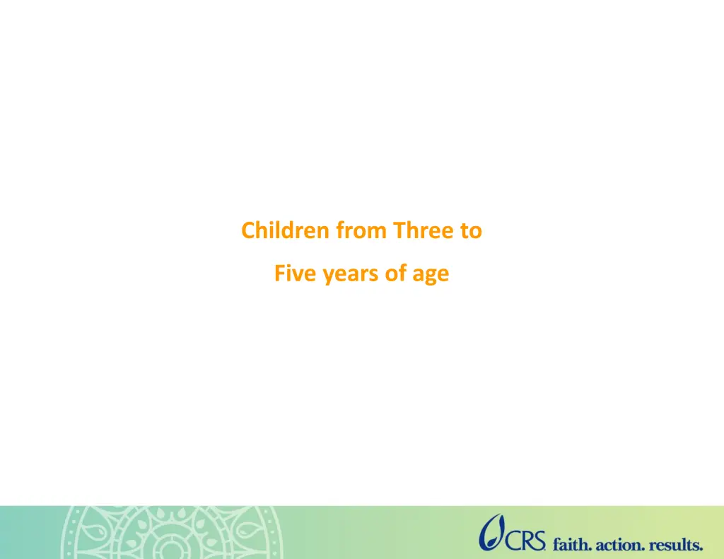 children from three to