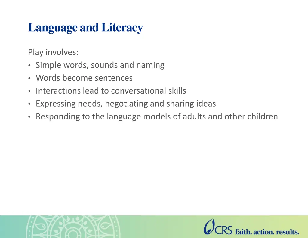 language and literacy