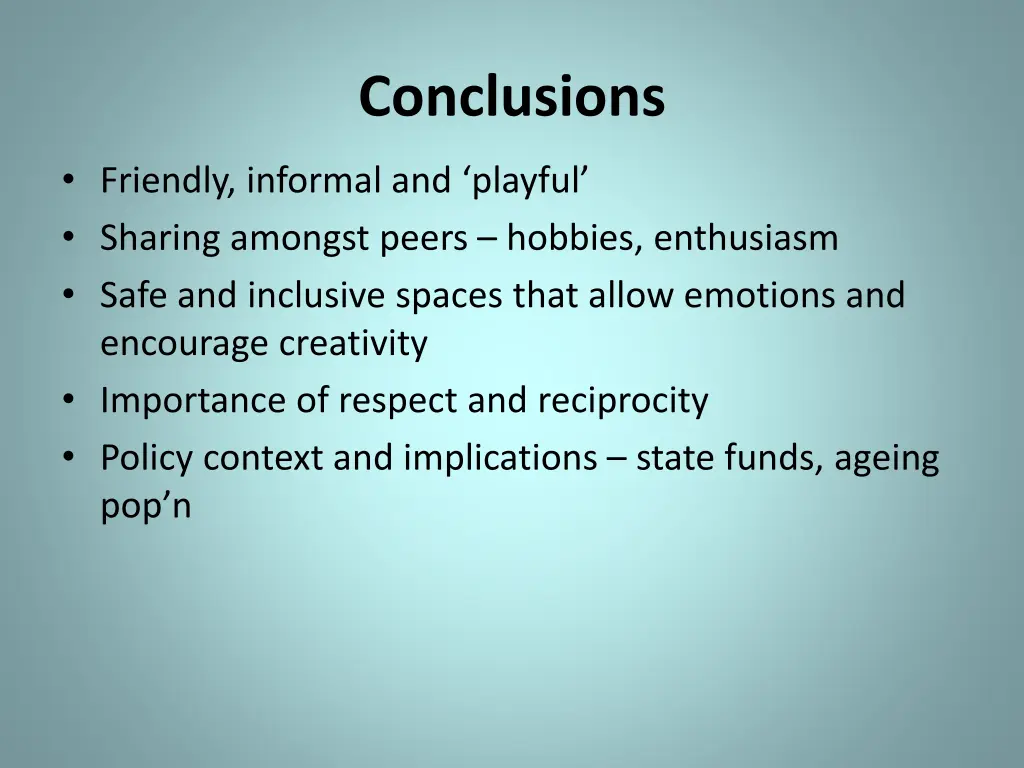 conclusions