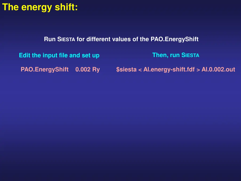 the energy shift 1