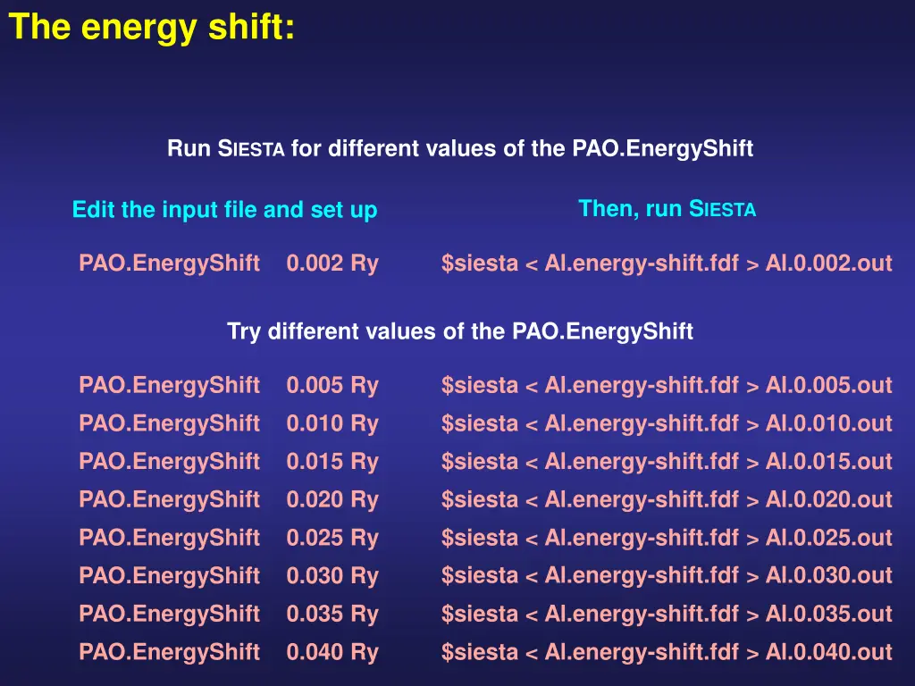 the energy shift 2