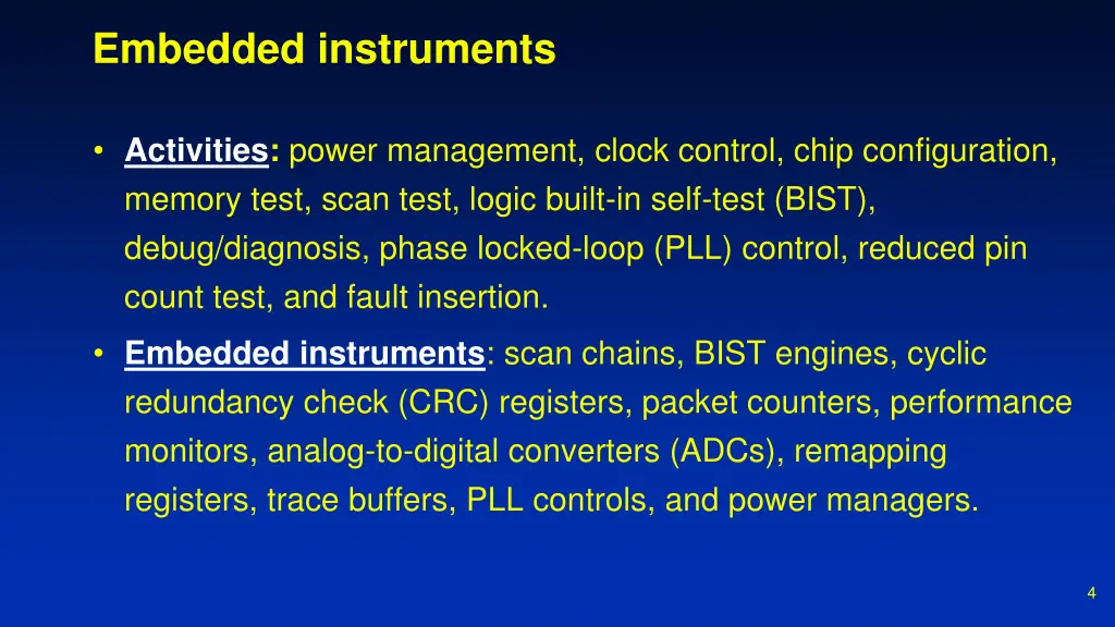 embedded instruments