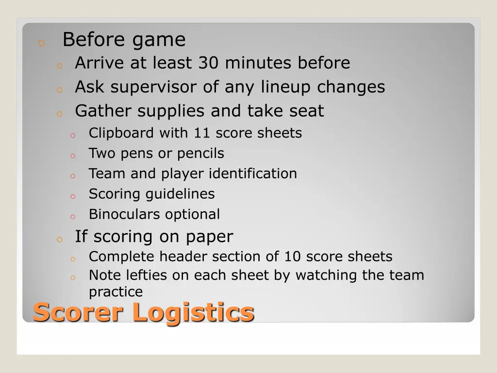 o before game o arrive at least 30 minutes before