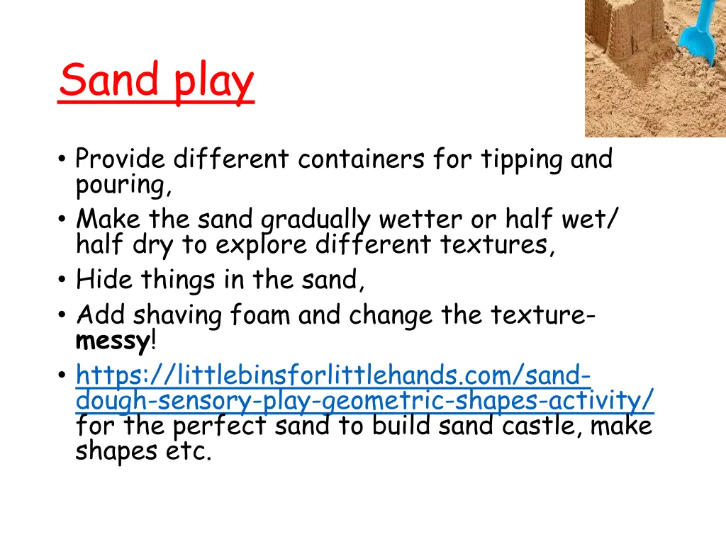 sand play