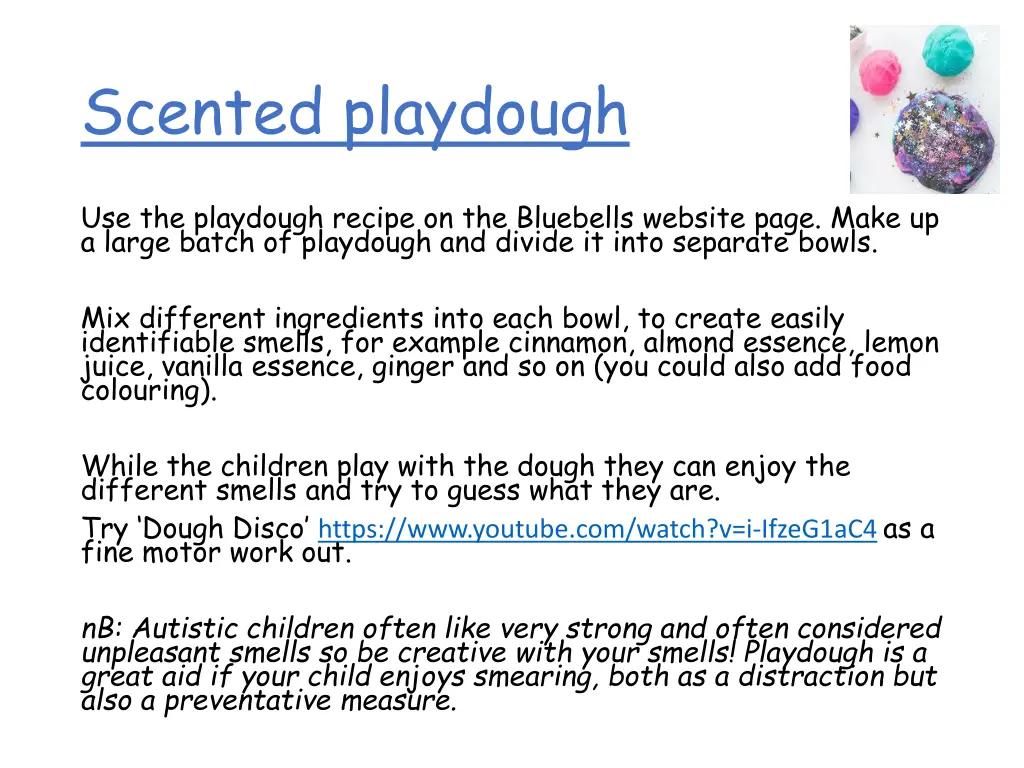 scented playdough