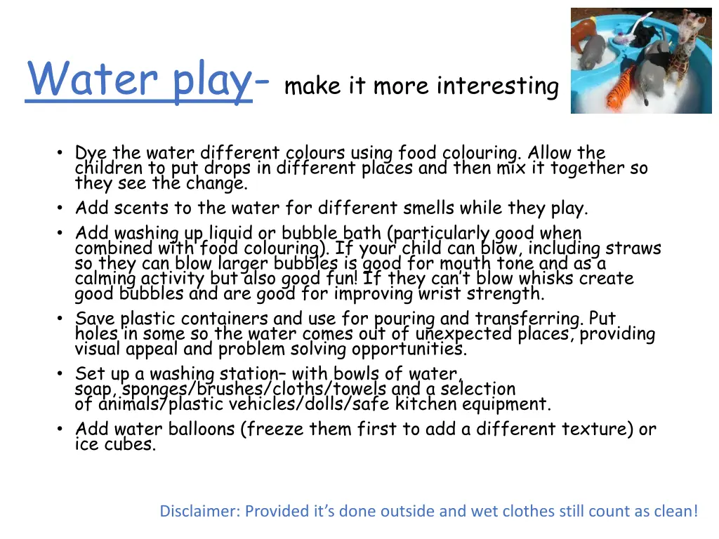 water play make it more interesting