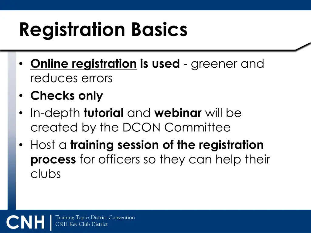registration basics