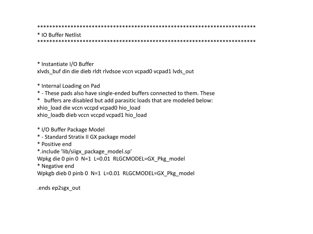 io buffer netlist