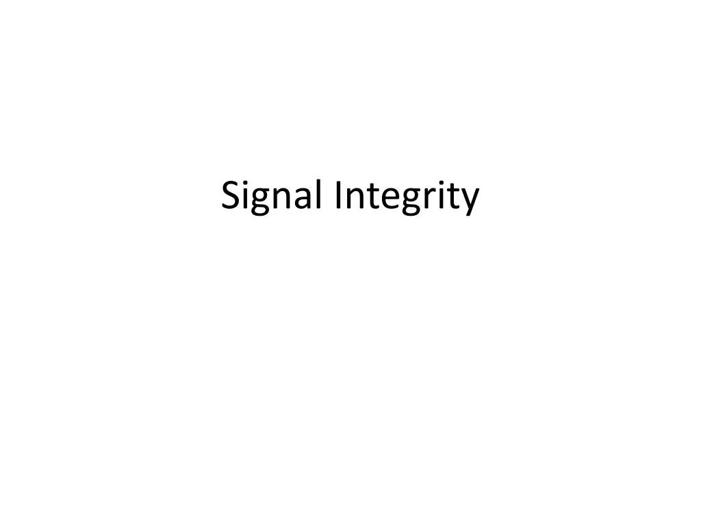 signal integrity