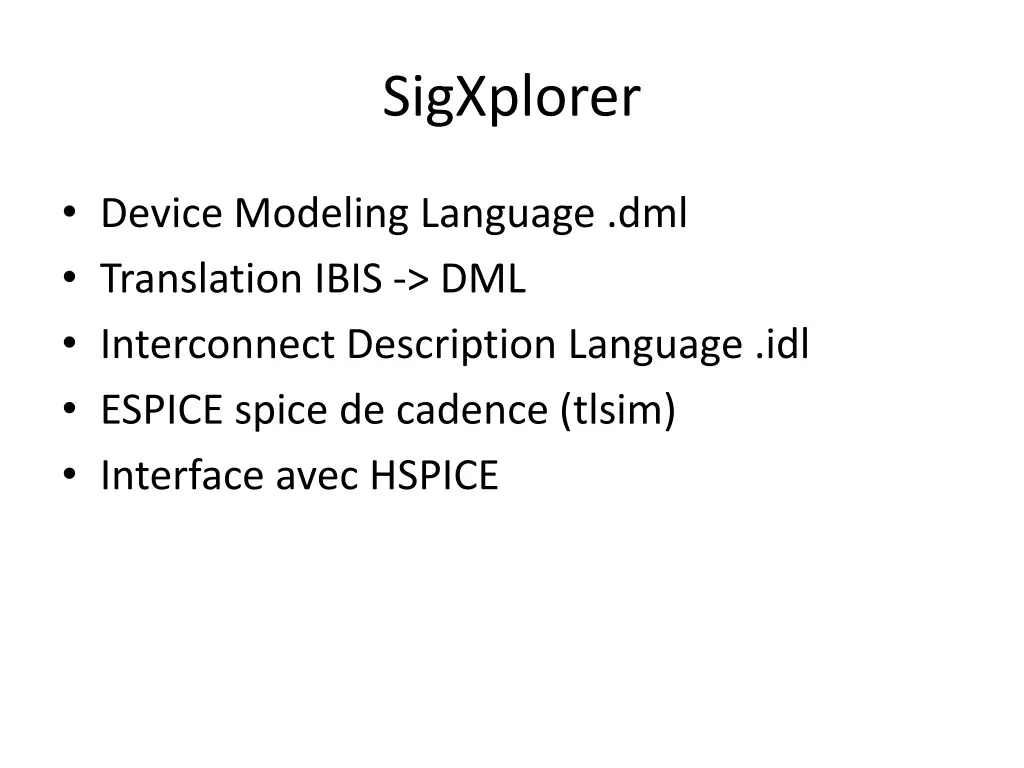 sigxplorer