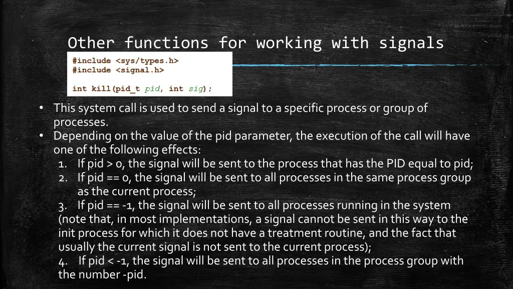 other functions for working with signals