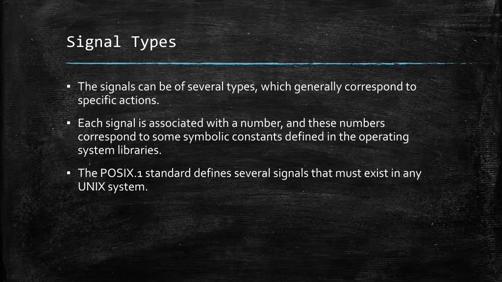 signal types