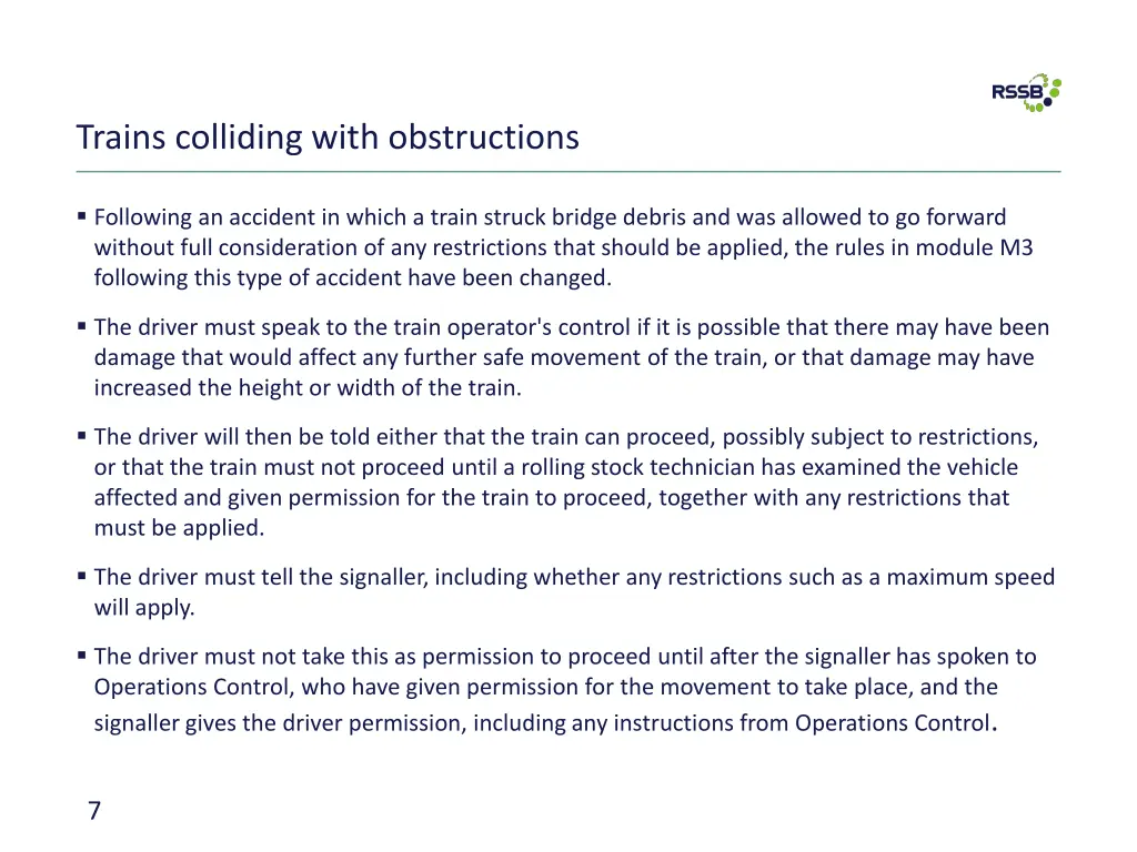 trains colliding with obstructions