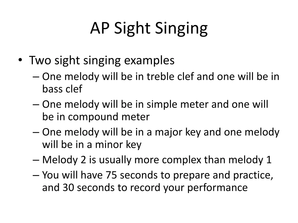 ap sight singing