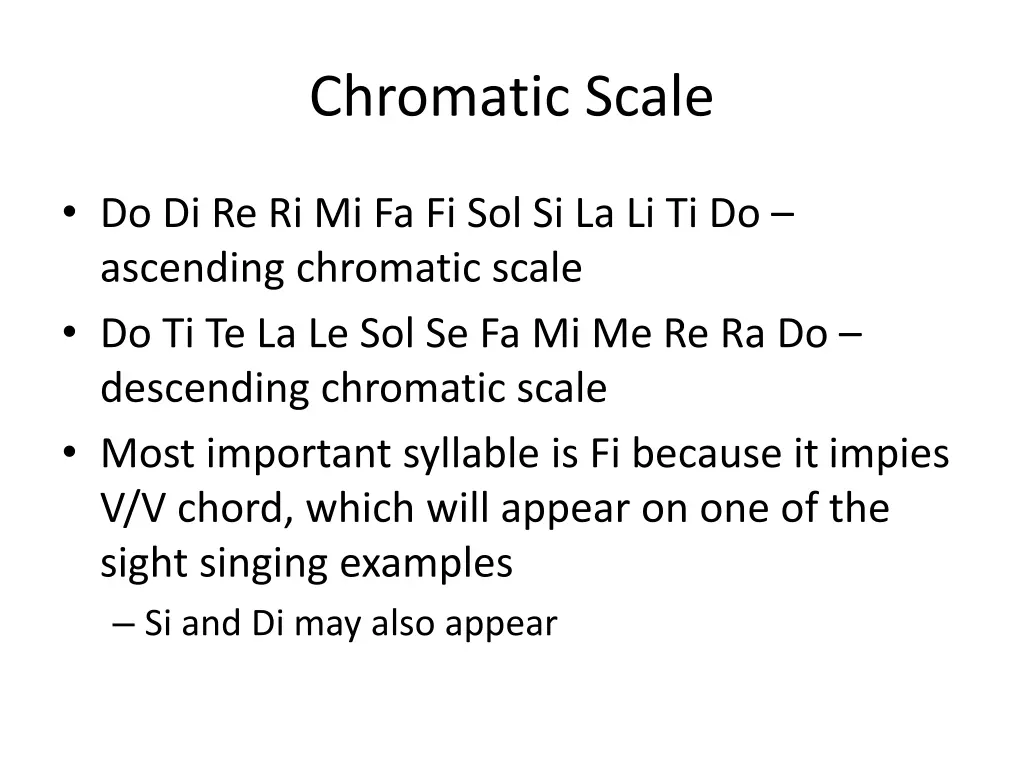 chromatic scale