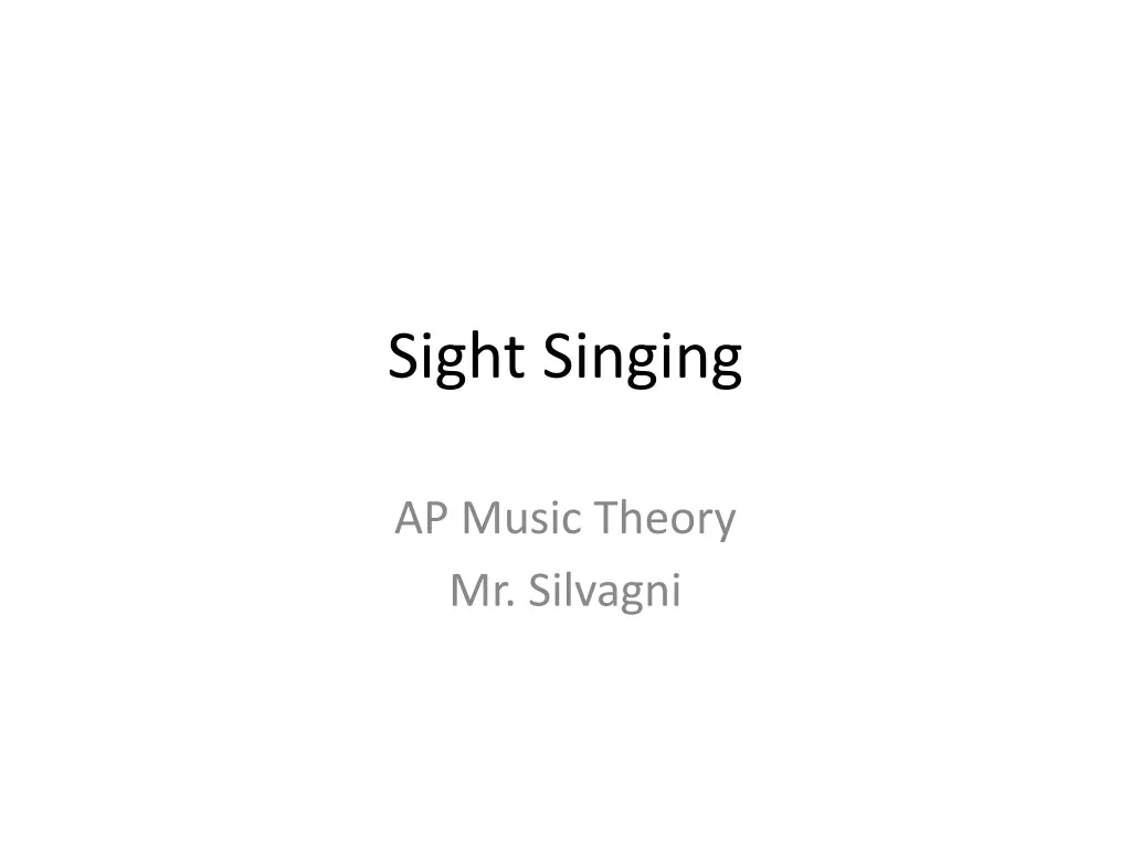 sight singing