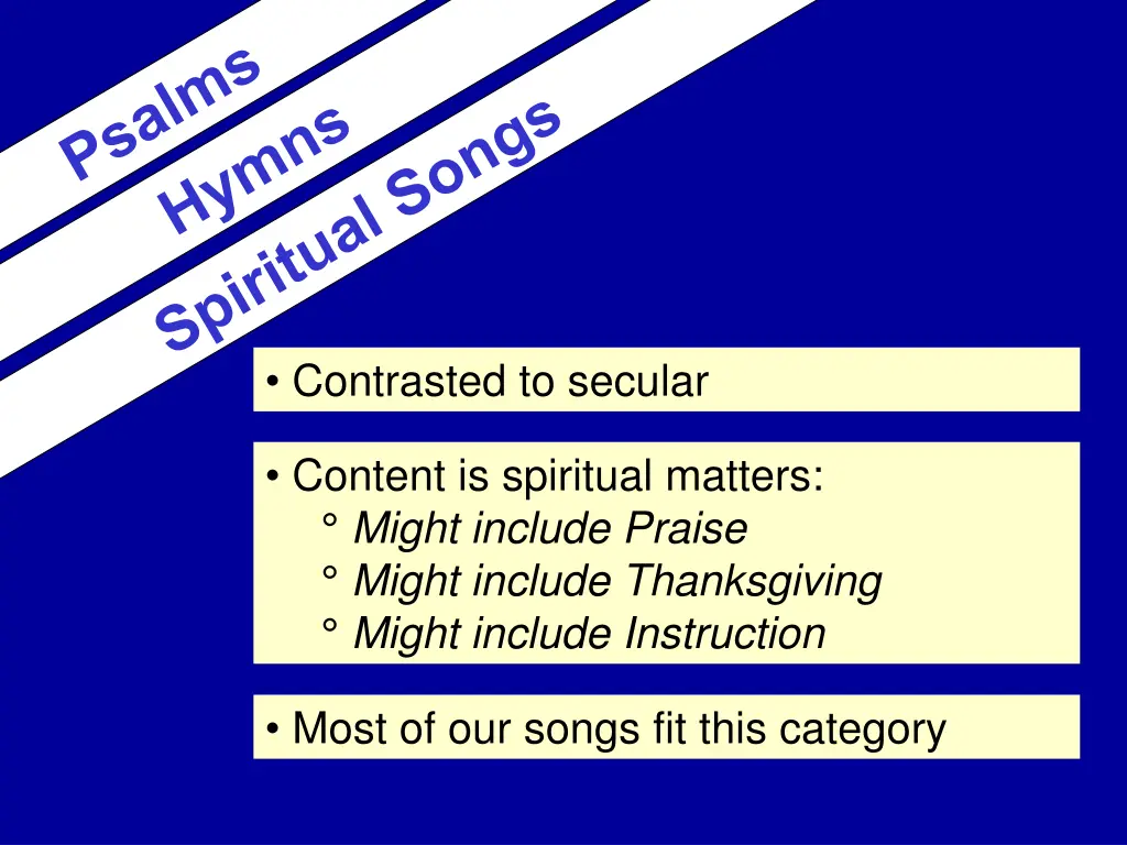 contrasted to secular