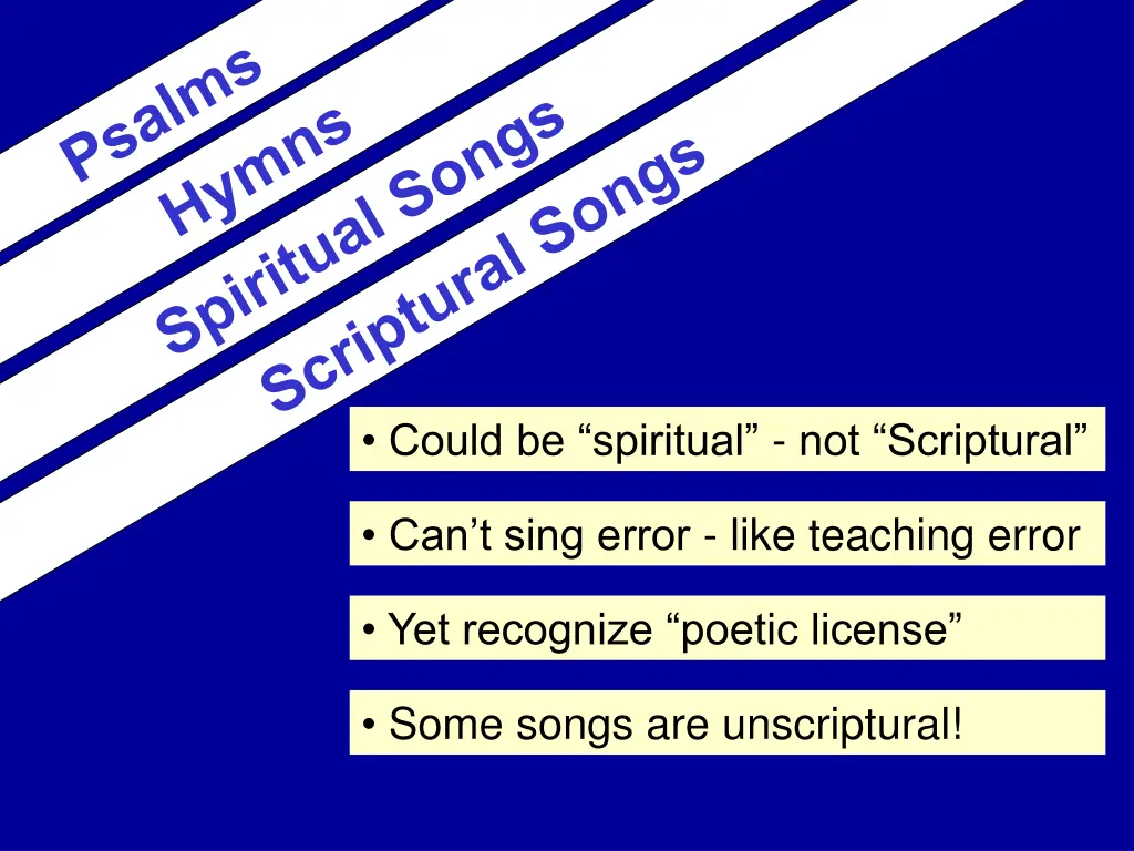 could be spiritual not scriptural