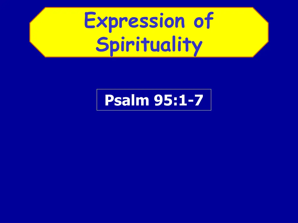expression of spirituality