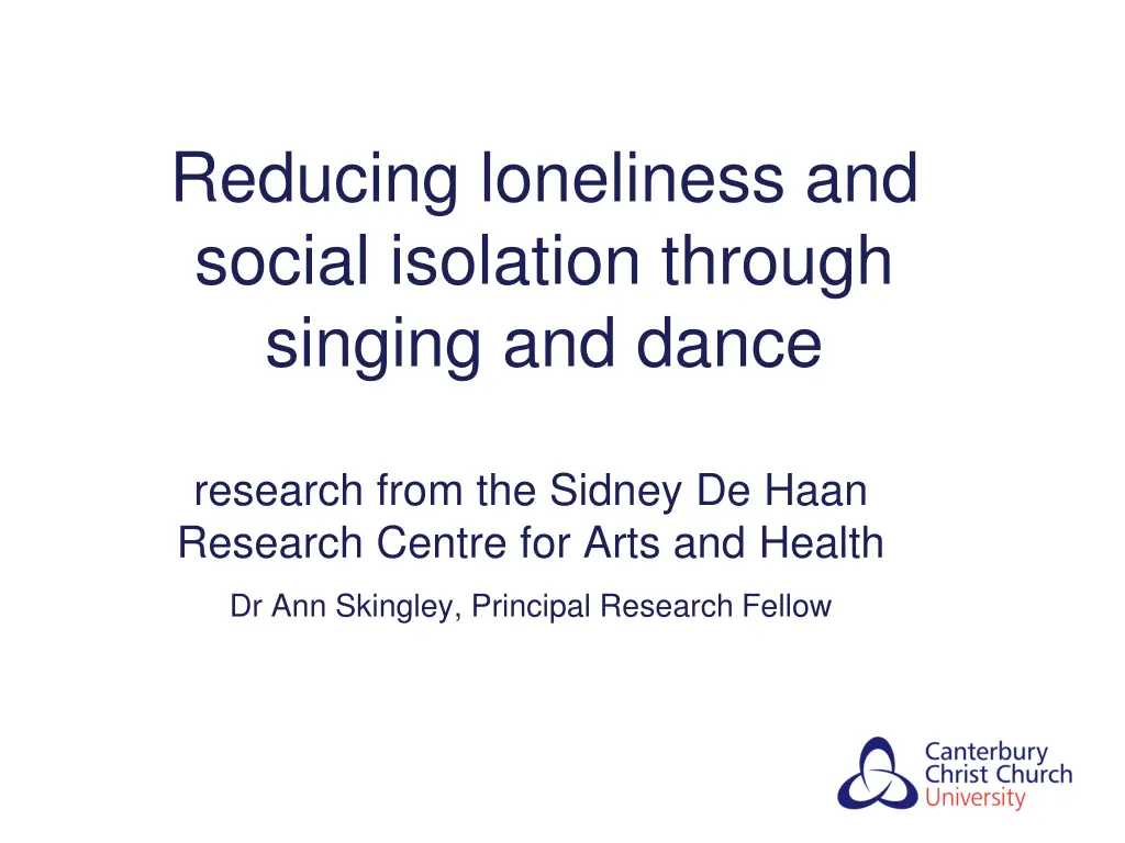 reducing loneliness and social isolation through