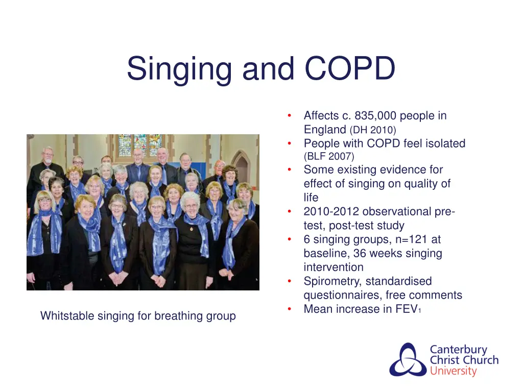 singing and copd