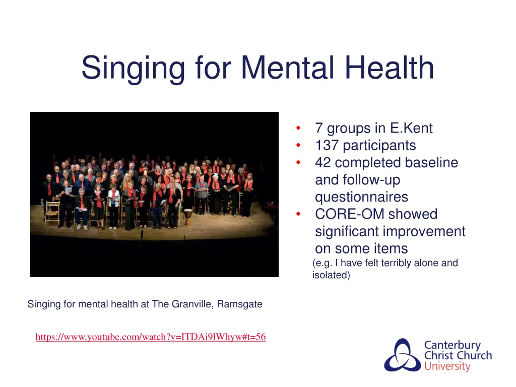 singing for mental health