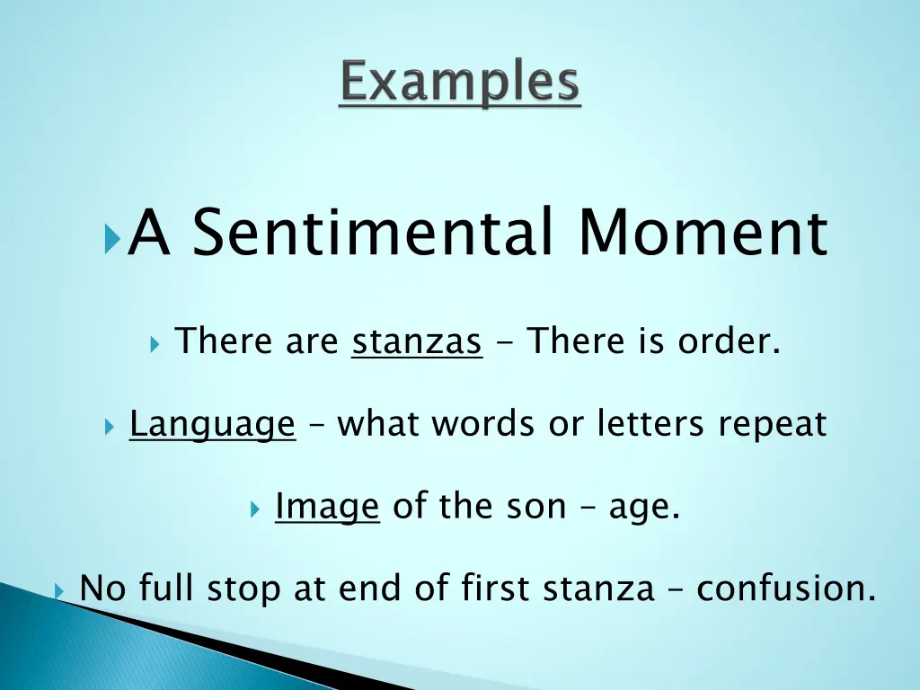 a sentimental moment