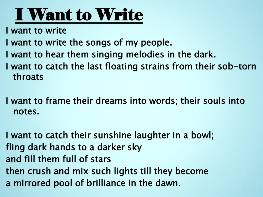 i want to write i want to write i want to write