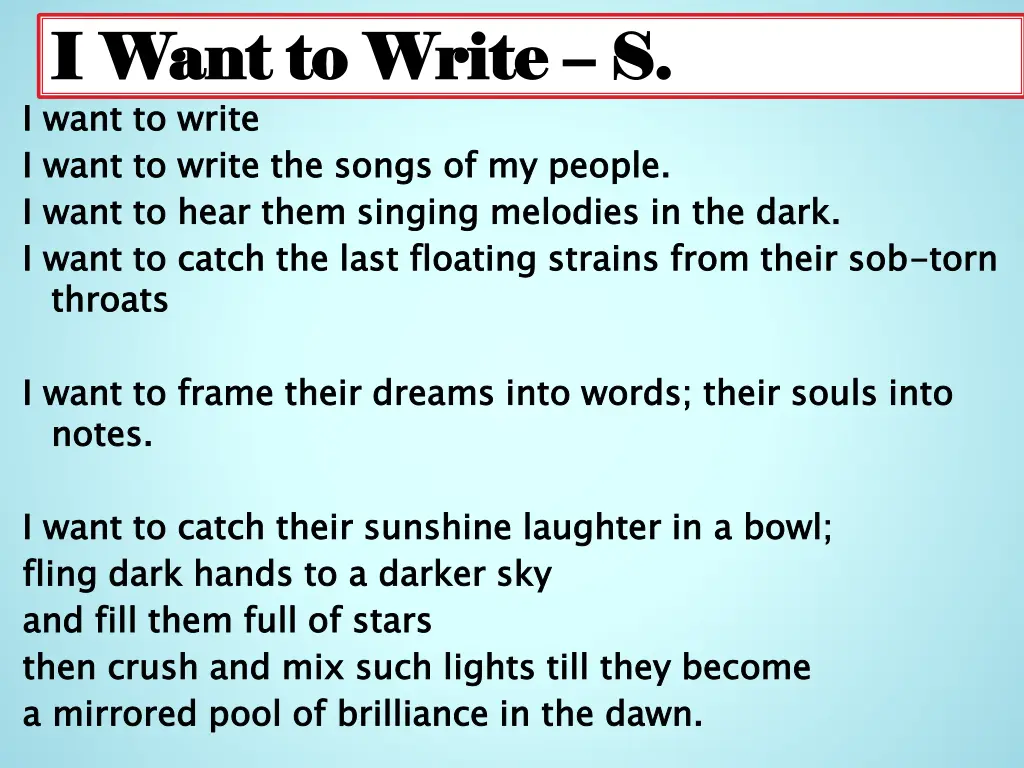 i want to write i want to write s i want to write