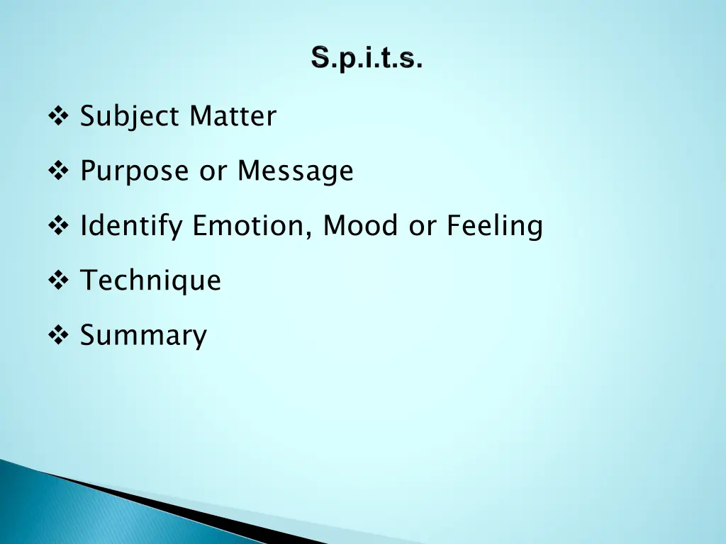 subject matter purpose or message identify