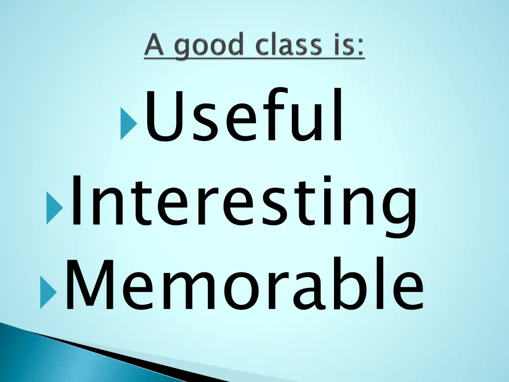 useful interesting memorable
