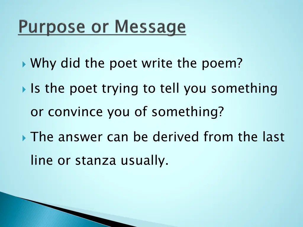 why did the poet write the poem