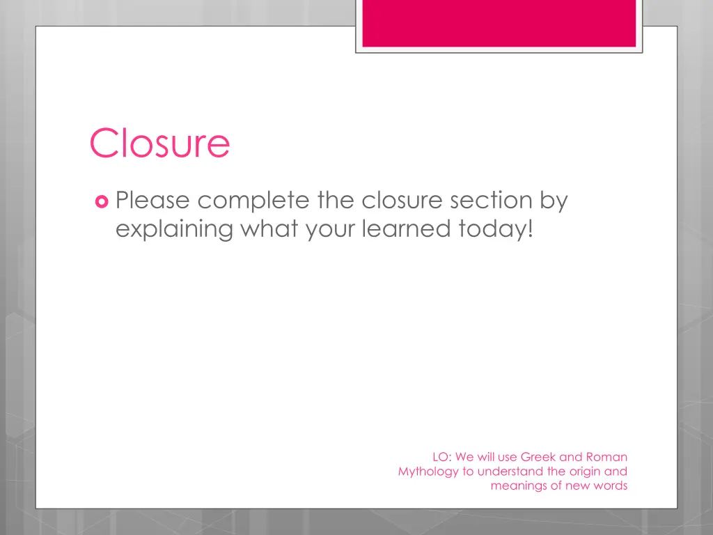 closure