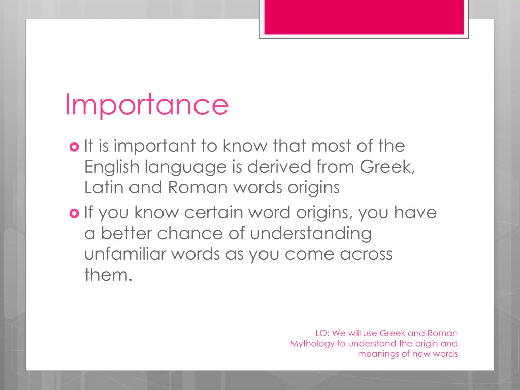 importance