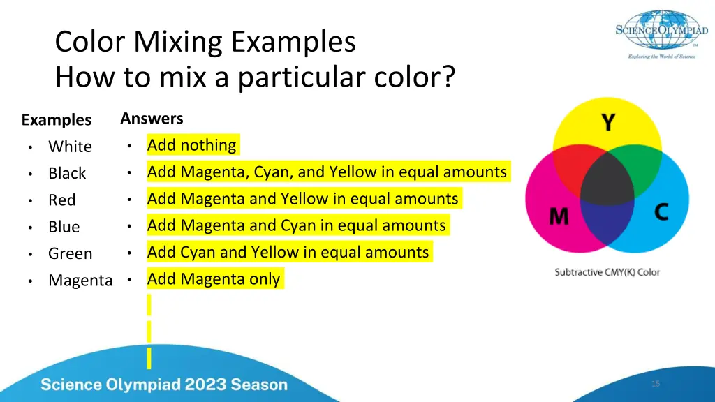 color mixing examples how to mix a particular