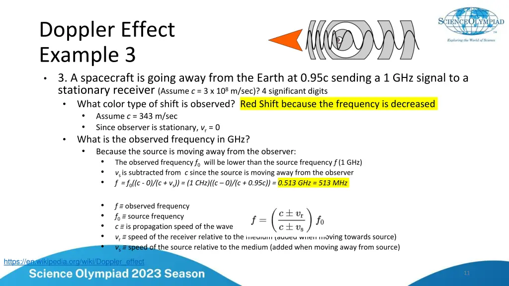doppler effect example 3 3 a spacecraft is going