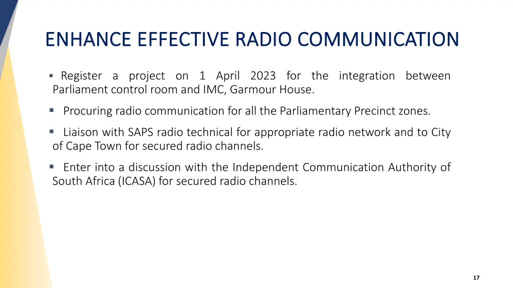 enhance effective radio communication enhance